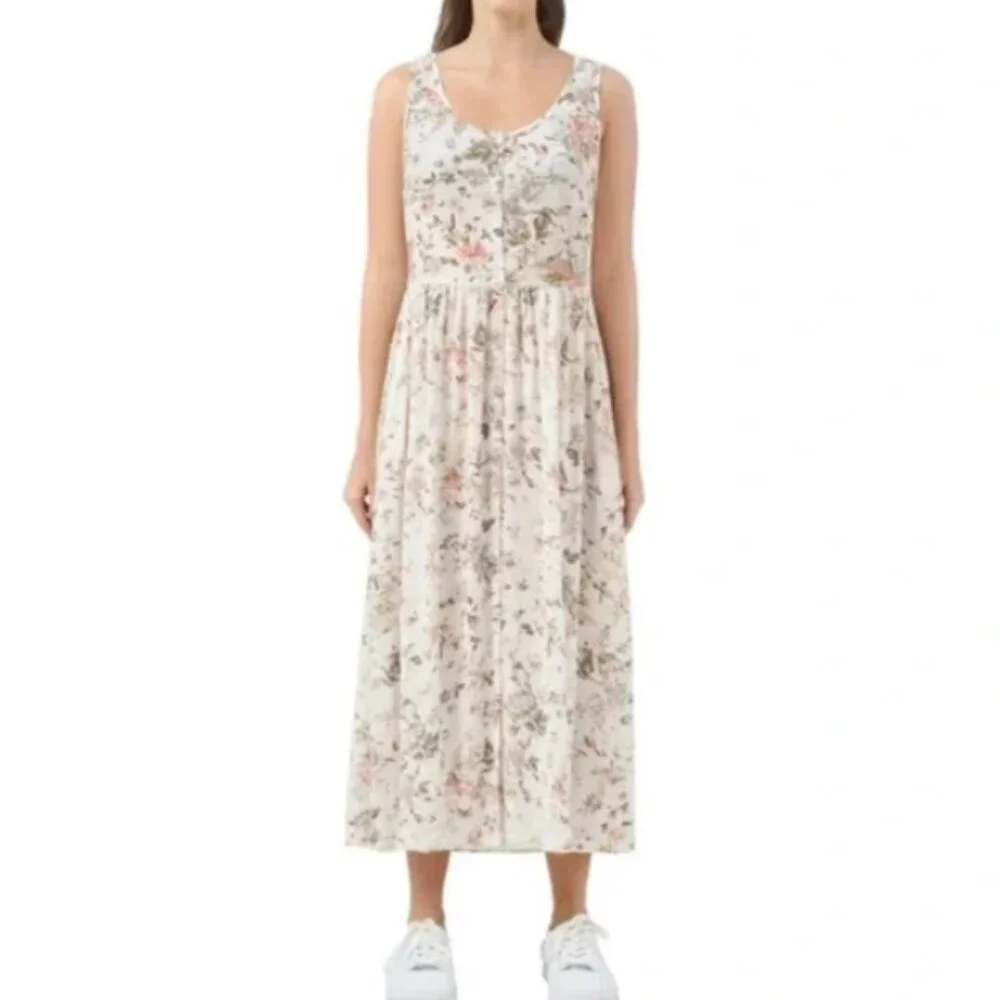 FRYE Floral Button Midi Dress w/ Pockets - Size XL - Picture 3 of 8